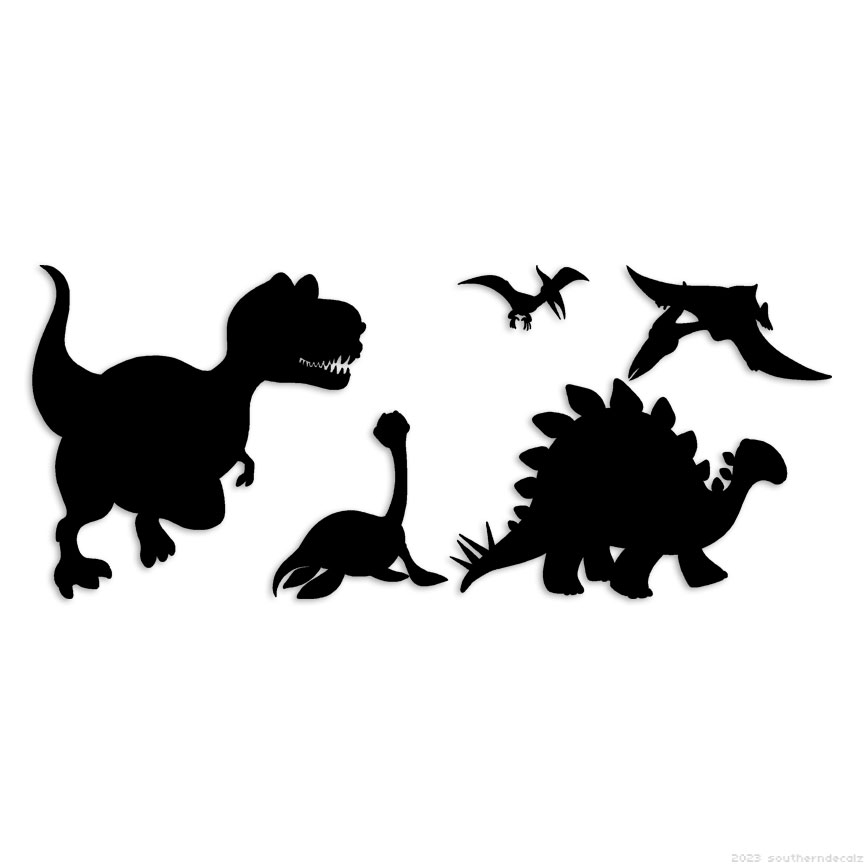 Dinosaurs – Decal Sticker – Multiple Colors & Sizes – ebn6340
