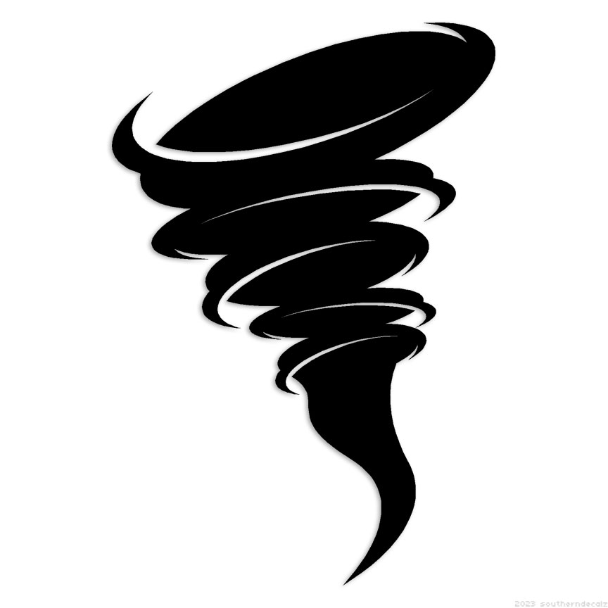 Twister Tornado Storm - Decal Sticker - Multiple Colors & Sizes ...