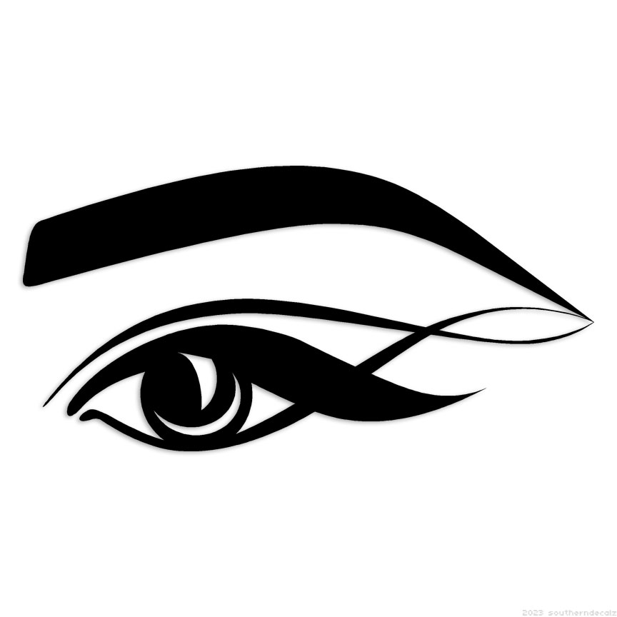 Woman’s Eye – Decal Sticker – Multiple Colors & Sizes – ebn6421