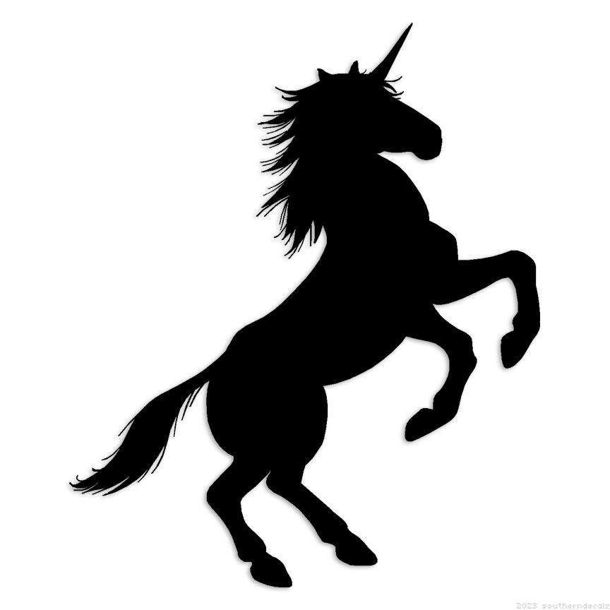 Unicorn – Decal Sticker – Multiple Colors & Sizes – ebn6428