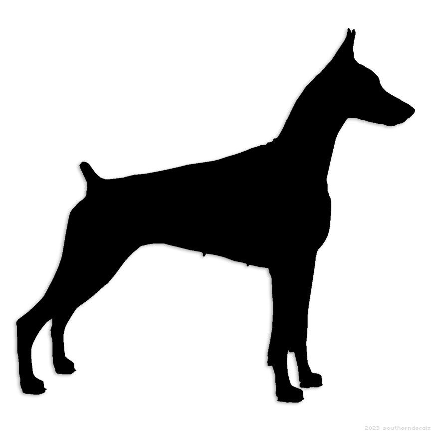 German Pinscher Doberman – Decal Sticker – Multiple Colors & Sizes – ebn6556