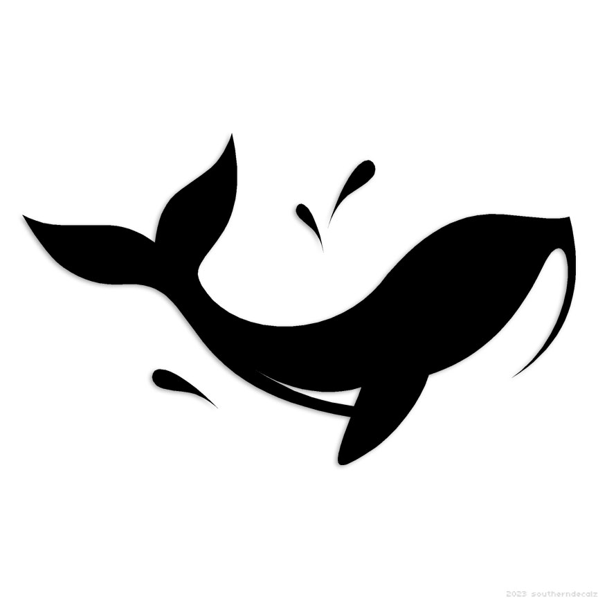 Killer Whale Orca – Decal Sticker – Multiple Colors & Sizes – ebn6608