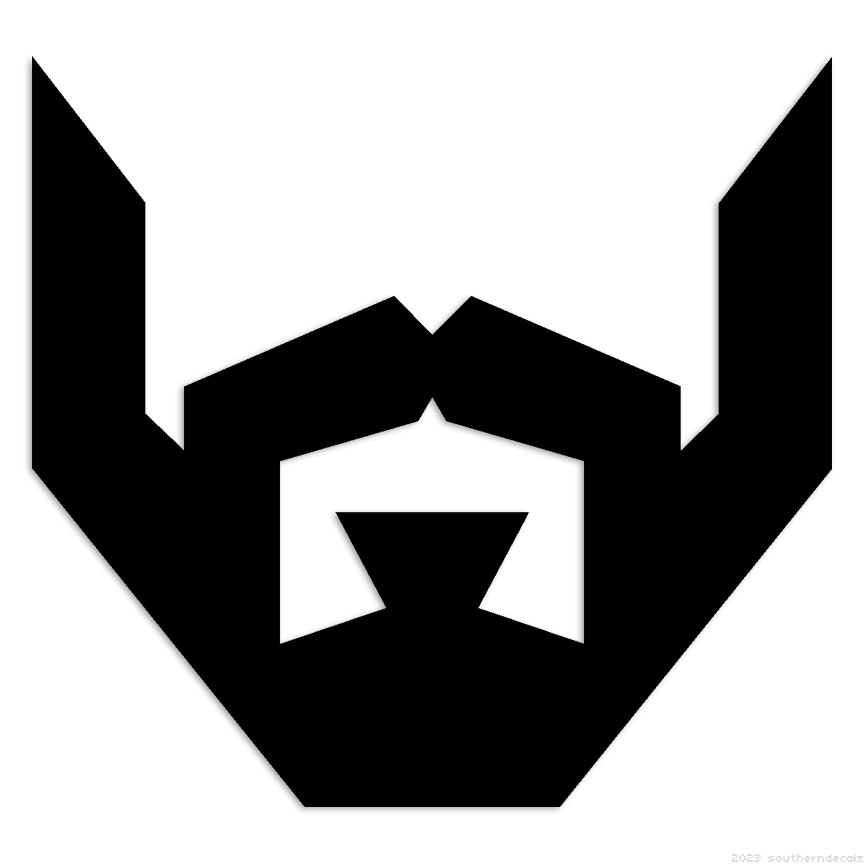 Beard Mustache – Decal Sticker – Multiple Colors & Sizes – ebn6744