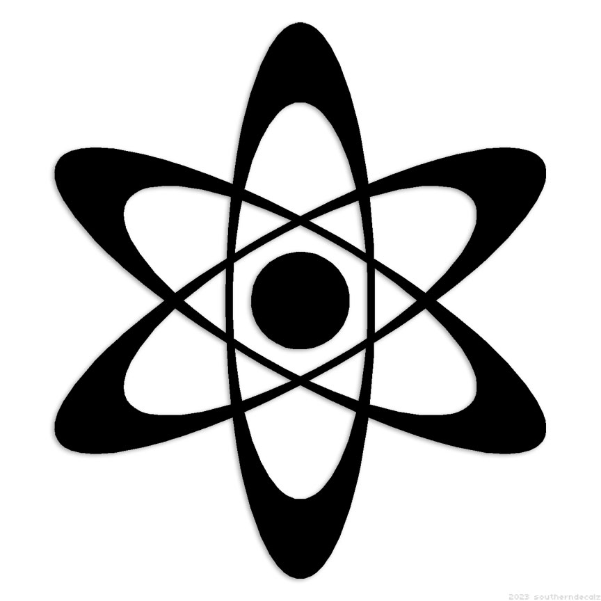 Atom Physics – Decal Sticker – Multiple Colors & Sizes – ebn6749