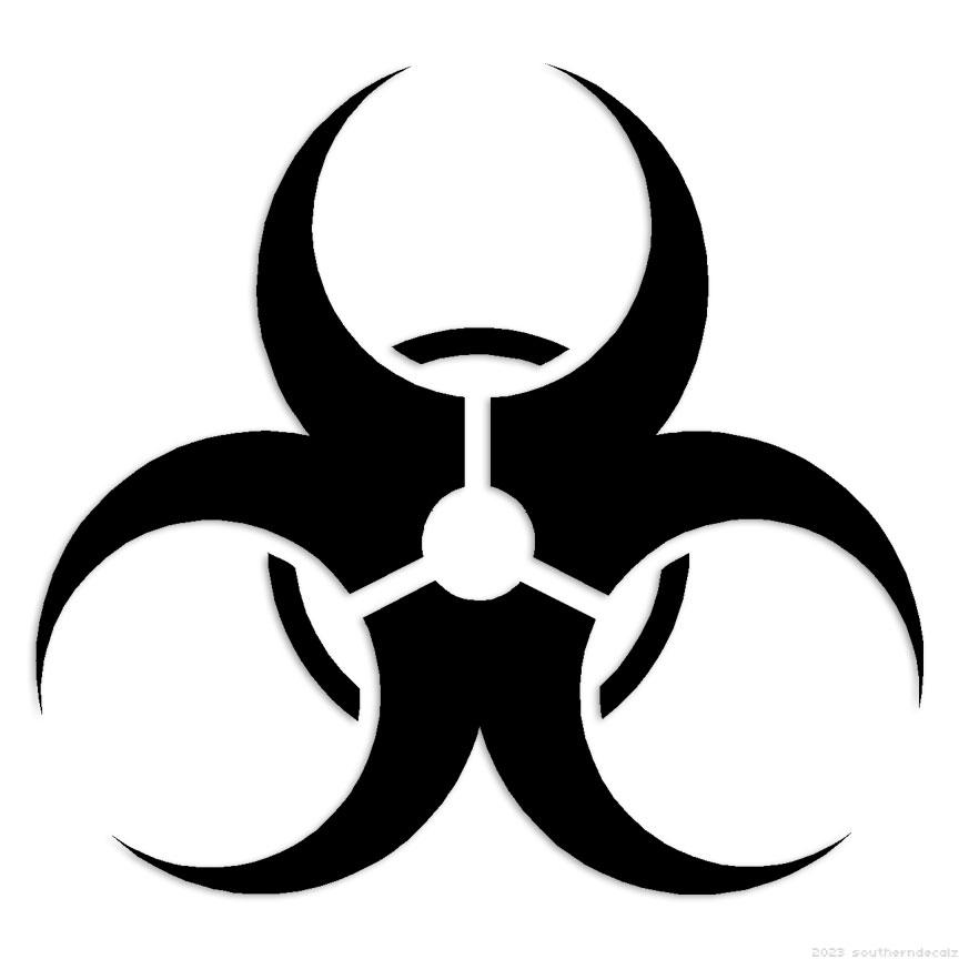 Biohazard – Decal Sticker – Multiple Colors & Sizes – ebn6764