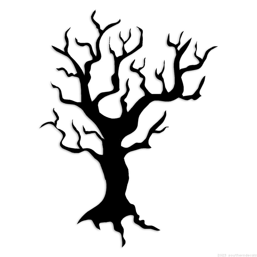 Dead Spooky Tree – Decal Sticker – Multiple Colors & Sizes – ebn6811