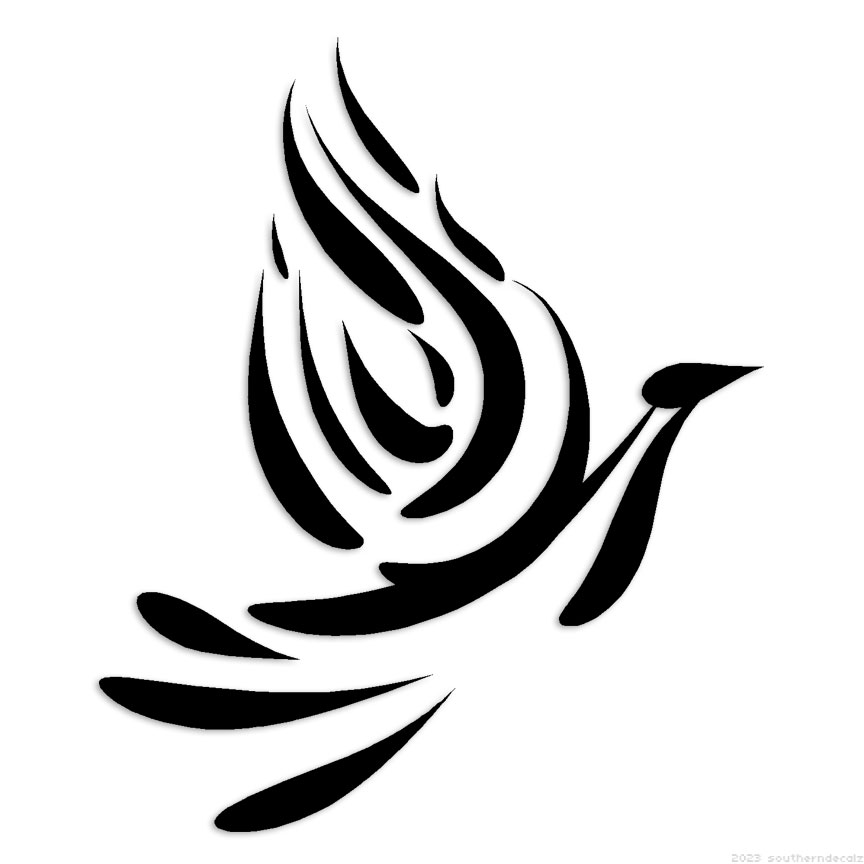 Dove Phoenix Bird – Decal Sticker – Multiple Colors & Sizes – ebn6830