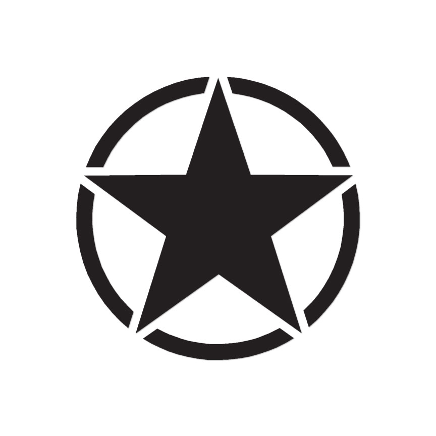Army Star – Vinyl Decal Sticker – Multiple Color & Sizes – ebn69