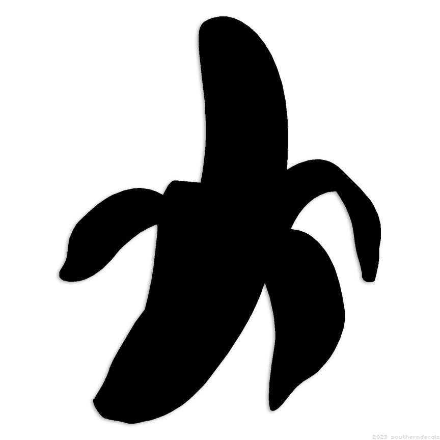 Banana Peel – Decal Sticker – Multiple Colors & Sizes – ebn6932