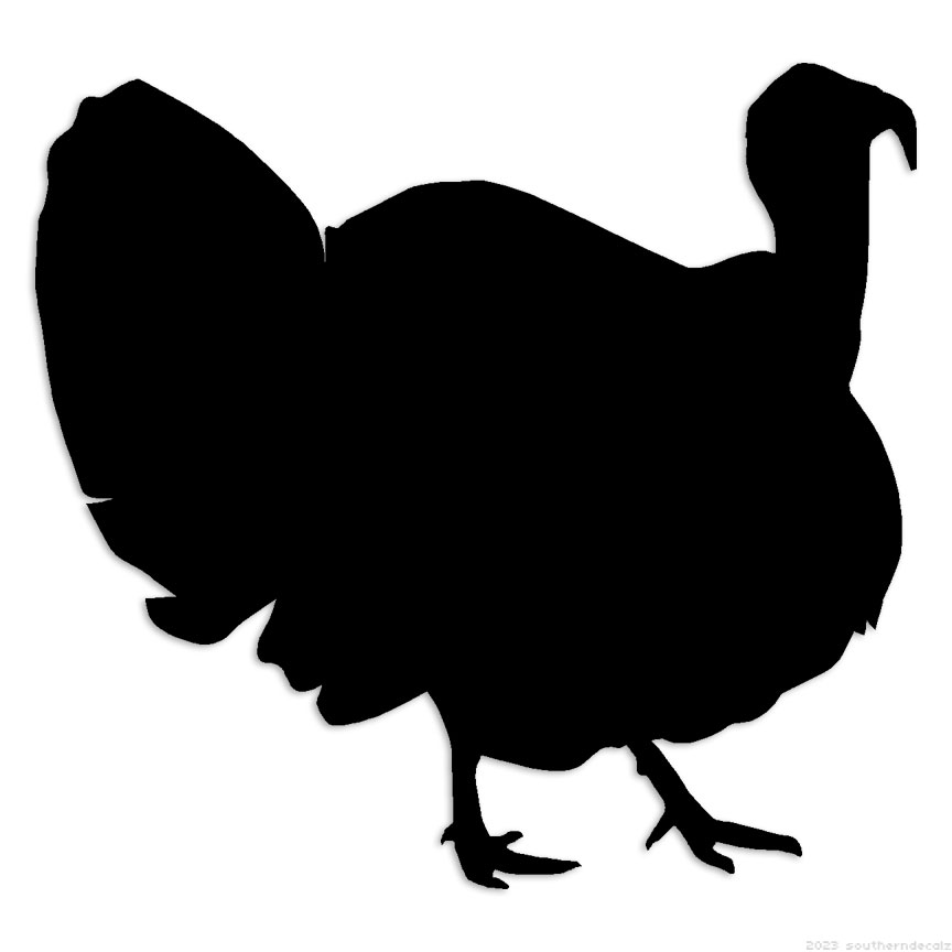 Wild Turkey Tom – Decal Sticker – Multiple Colors & Sizes – ebn6941