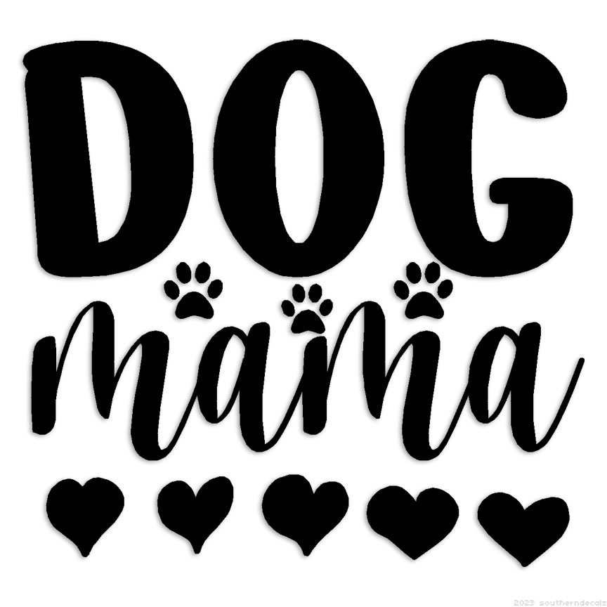 Dog Mama – Decal Sticker – Multiple Colors & Sizes – ebn6980