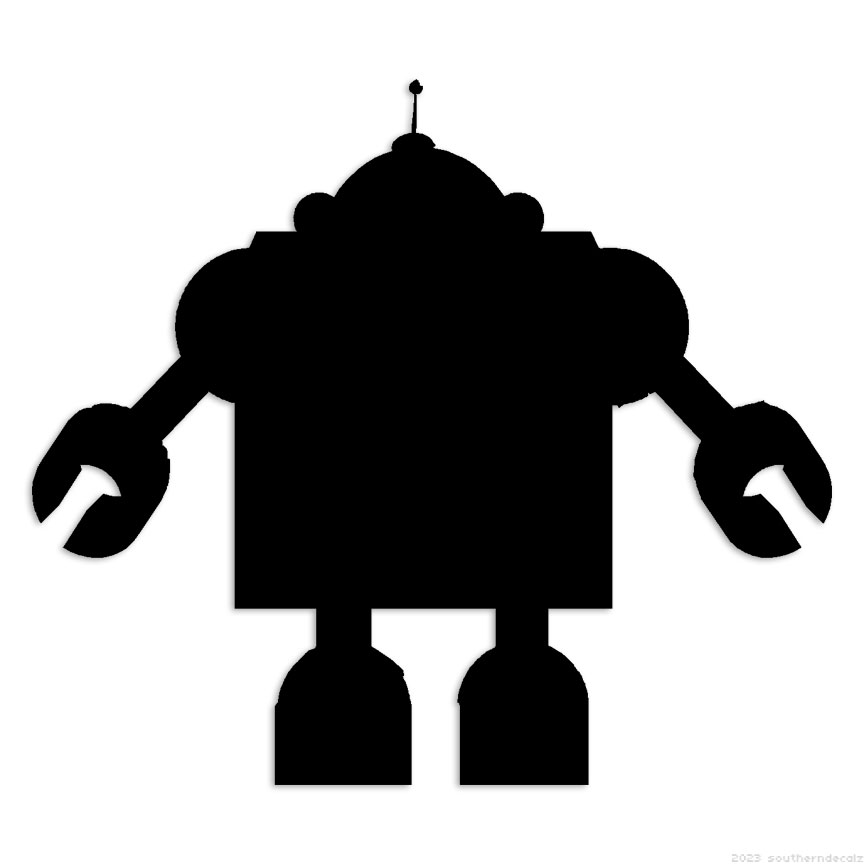 Robot – Decal Sticker – Multiple Colors & Sizes – ebn7021