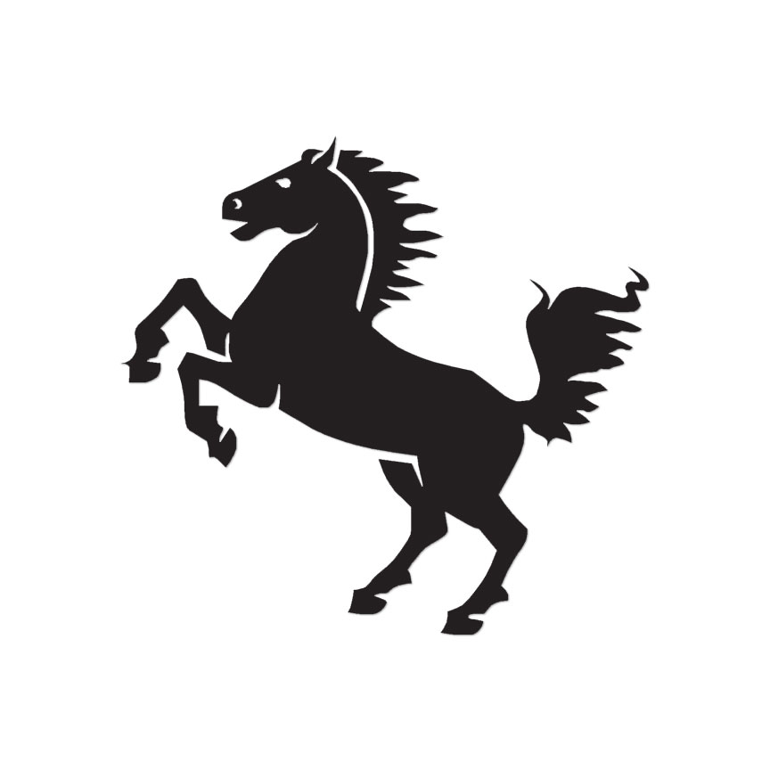 Rearing Horse – Vinyl Decal Sticker – Multiple Color & Sizes – ebn703