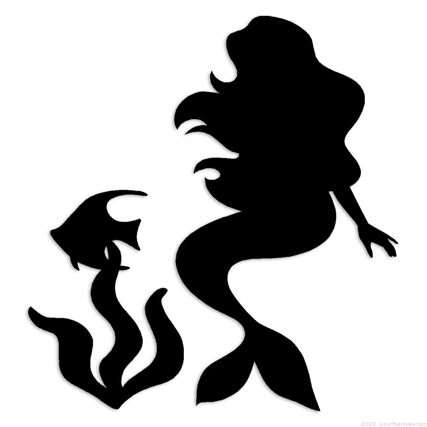 Mermaid – Decal Sticker – Multiple Colors & Sizes – ebn7042