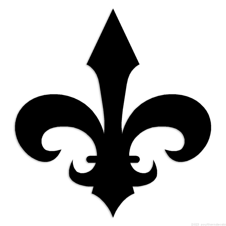 Fleur De Lis – Decal Sticker – Multiple Colors & Sizes – ebn7095