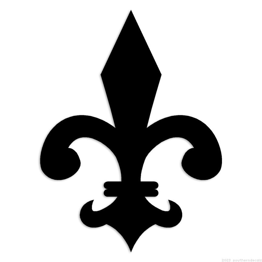 Fleur De Lis – Decal Sticker – Multiple Colors & Sizes – ebn7096
