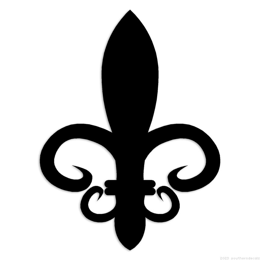 Fleur De Lis – Decal Sticker – Multiple Colors & Sizes – ebn7097