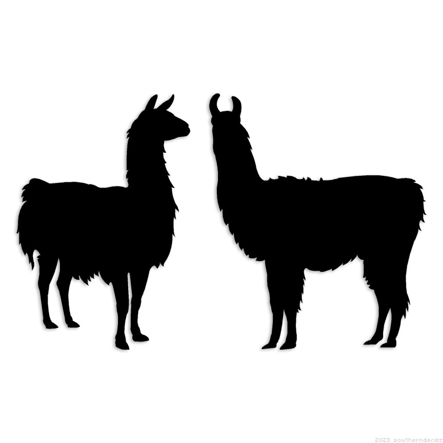 Alpaca Llama – Decal Sticker – Multiple Colors & Sizes – ebn7111
