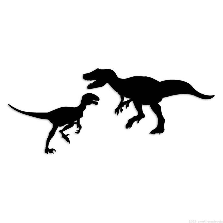 T-Rex Velociraptor – Decal Sticker – Multiple Colors & Sizes – ebn7119