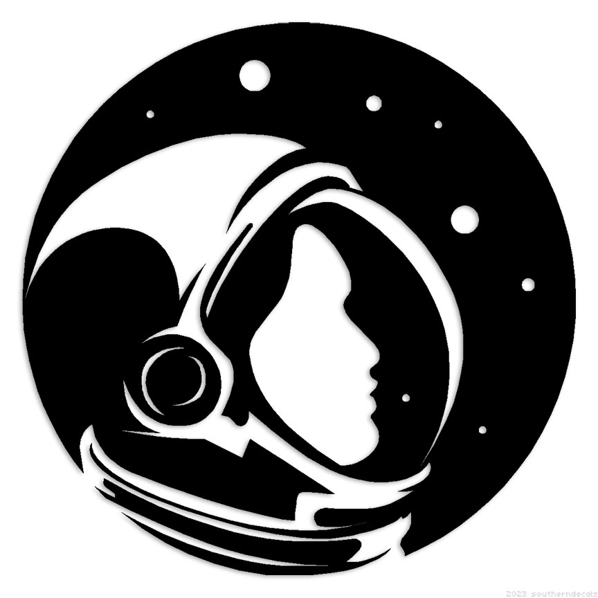 Astronaut Space – Decal Sticker – Multiple Colors & Sizes – ebn7148