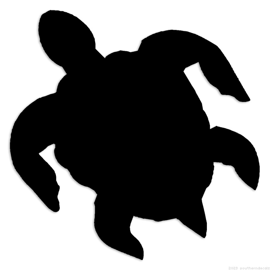 Sea Turtle – Decal Sticker – Multiple Colors & Sizes – ebn7218