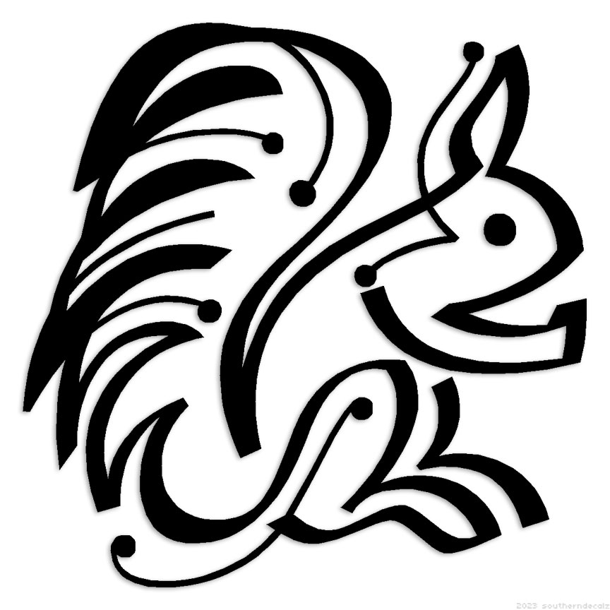 Squirrel – Decal Sticker – Multiple Colors & Sizes – ebn7219