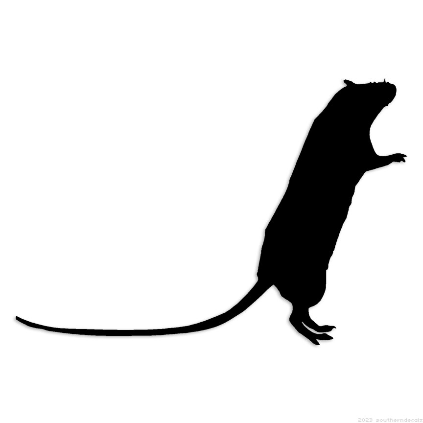 Rat Mouse – Decal Sticker – Multiple Colors & Sizes – ebn7228