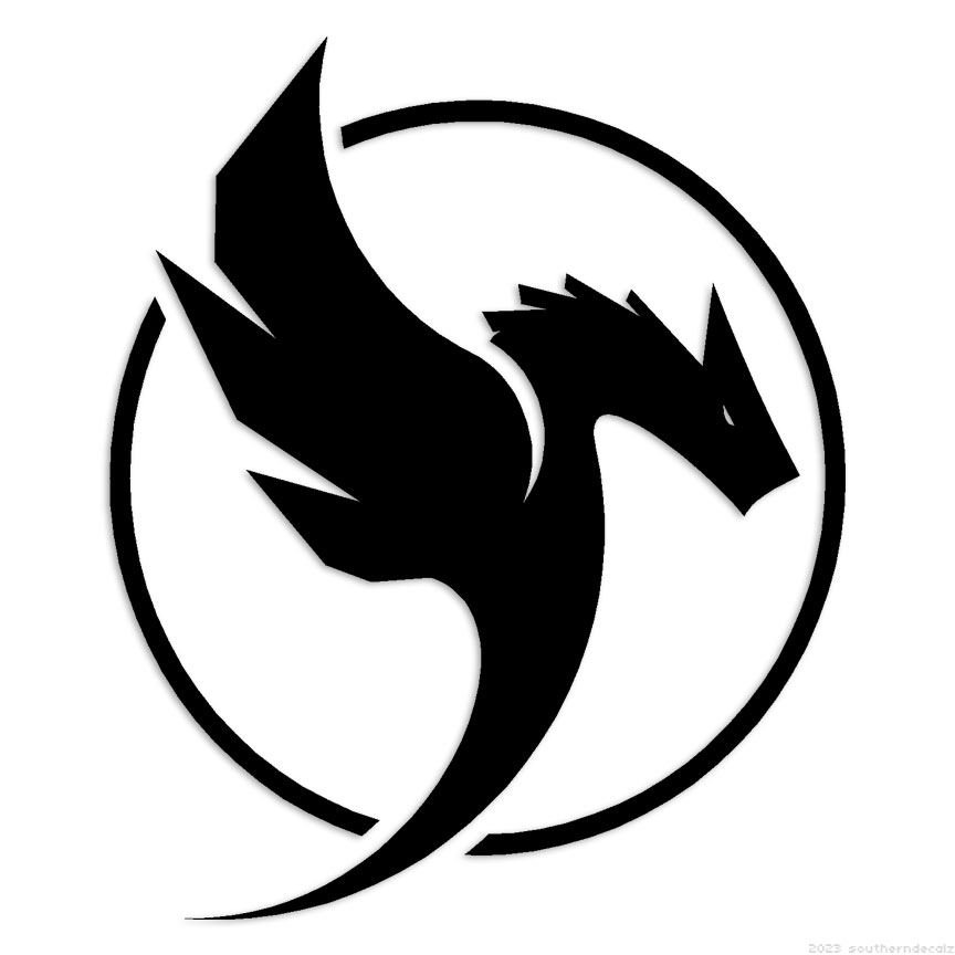 Dragon Wyvern – Decal Sticker – Multiple Colors & Sizes – ebn7237
