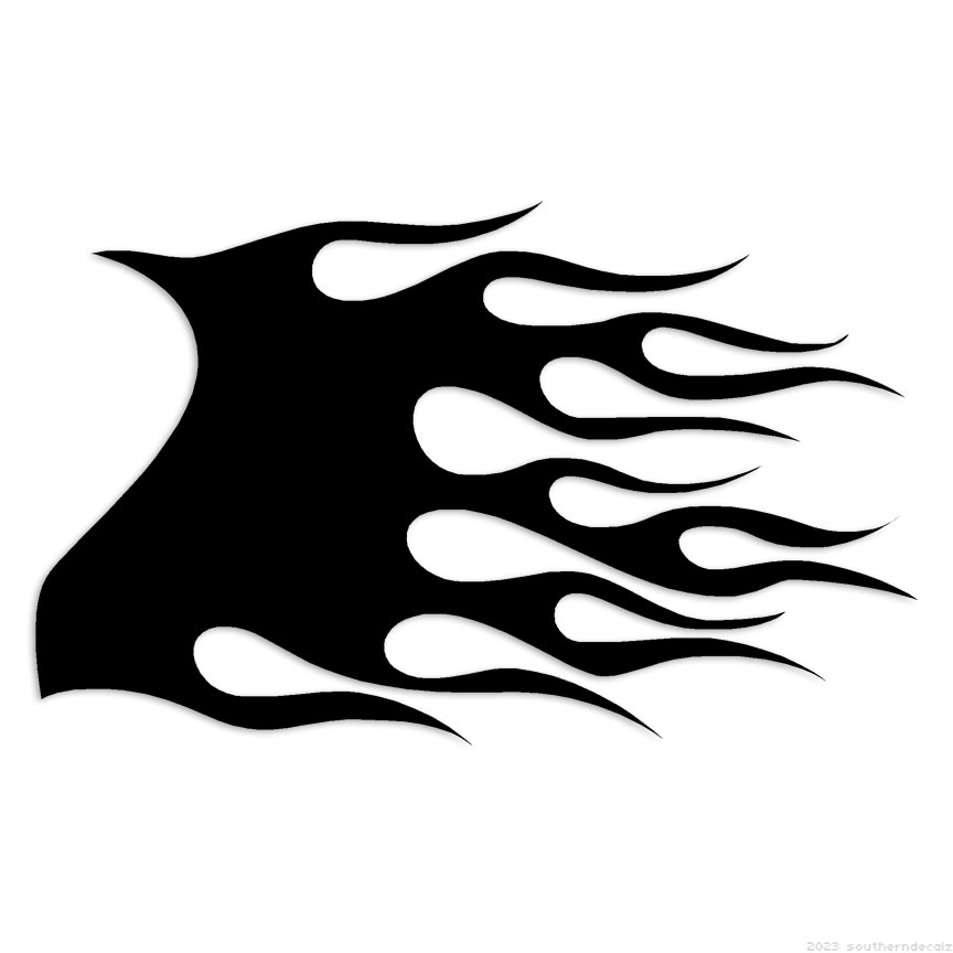 Flames Fire – Decal Sticker – Multiple Colors & Sizes – ebn7249