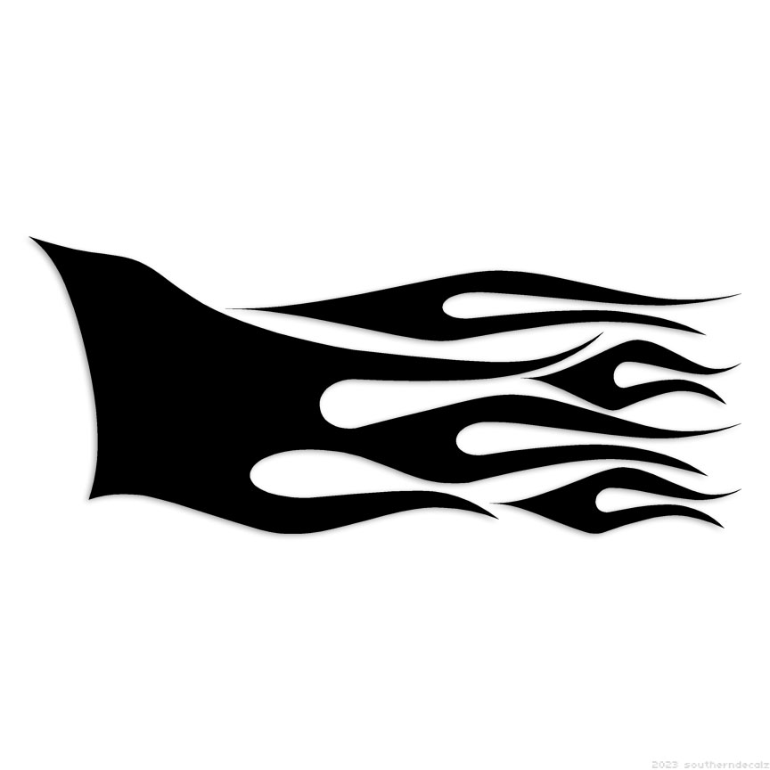 Flames Fire – Decal Sticker – Multiple Colors & Sizes – ebn7287