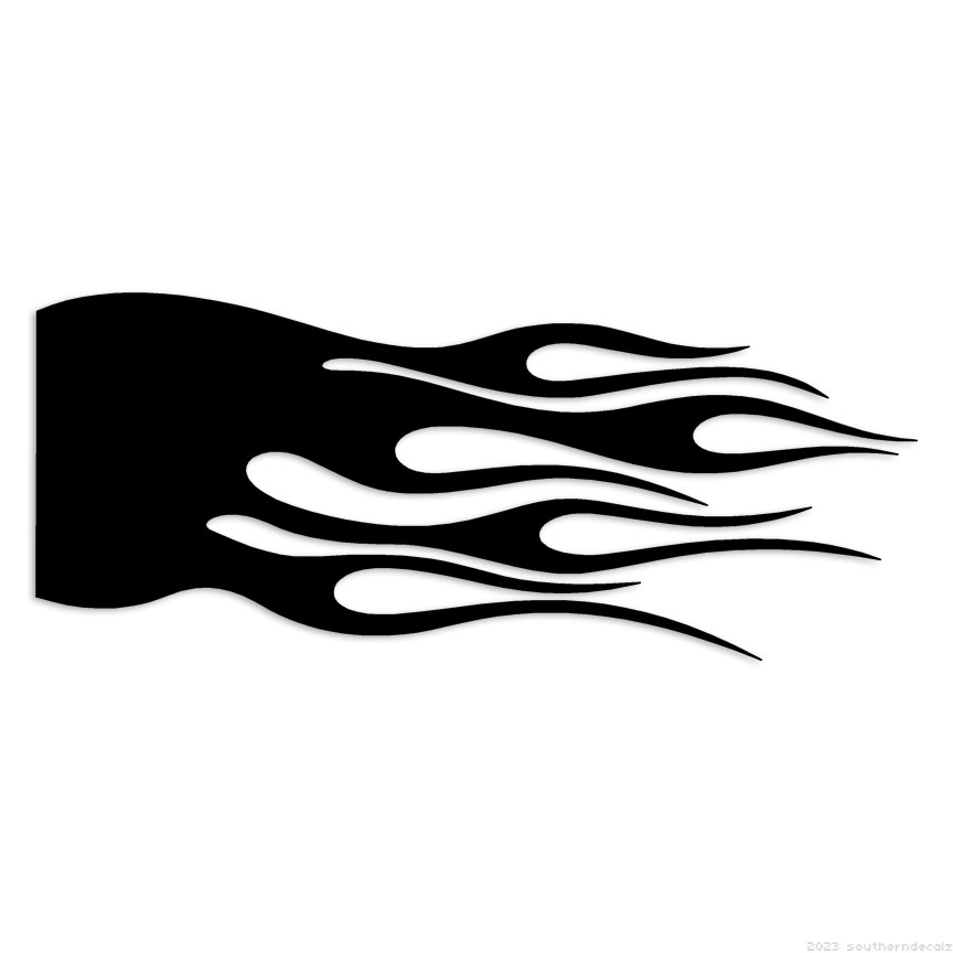 Flames Fire – Decal Sticker – Multiple Colors & Sizes – ebn7370