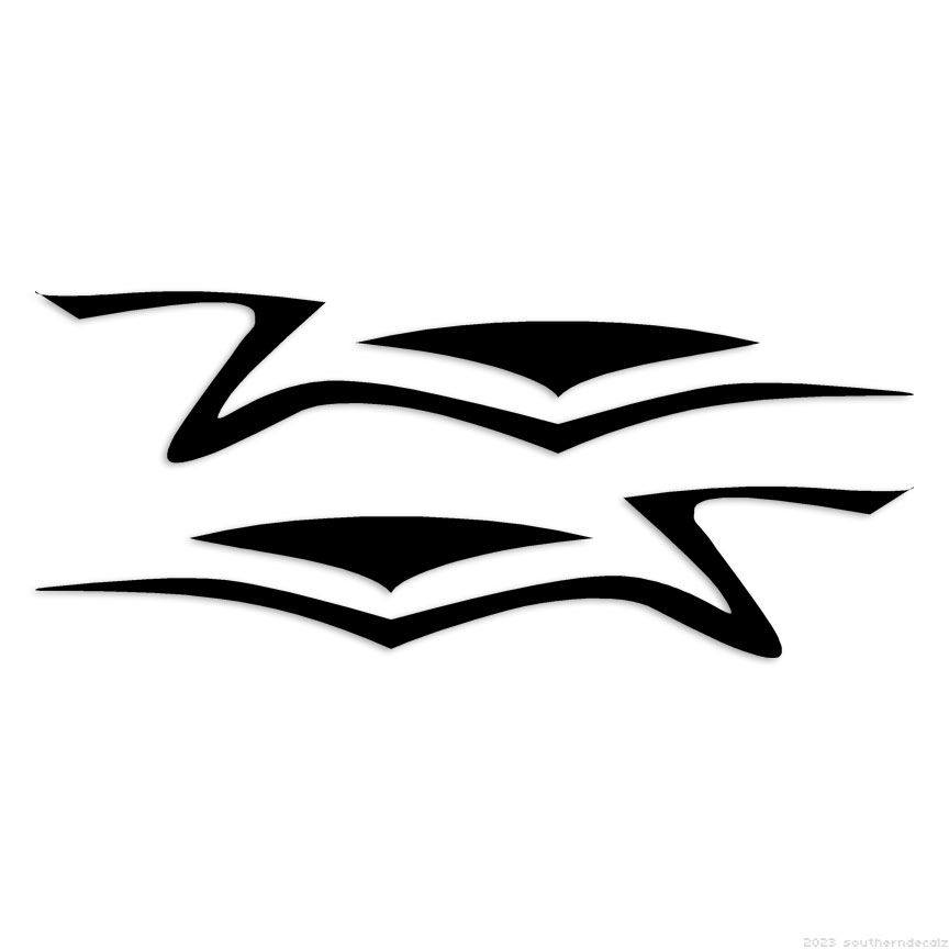 Pair Set Pinstripes – Decal Sticker – Multiple Colors & Sizes – ebn7440