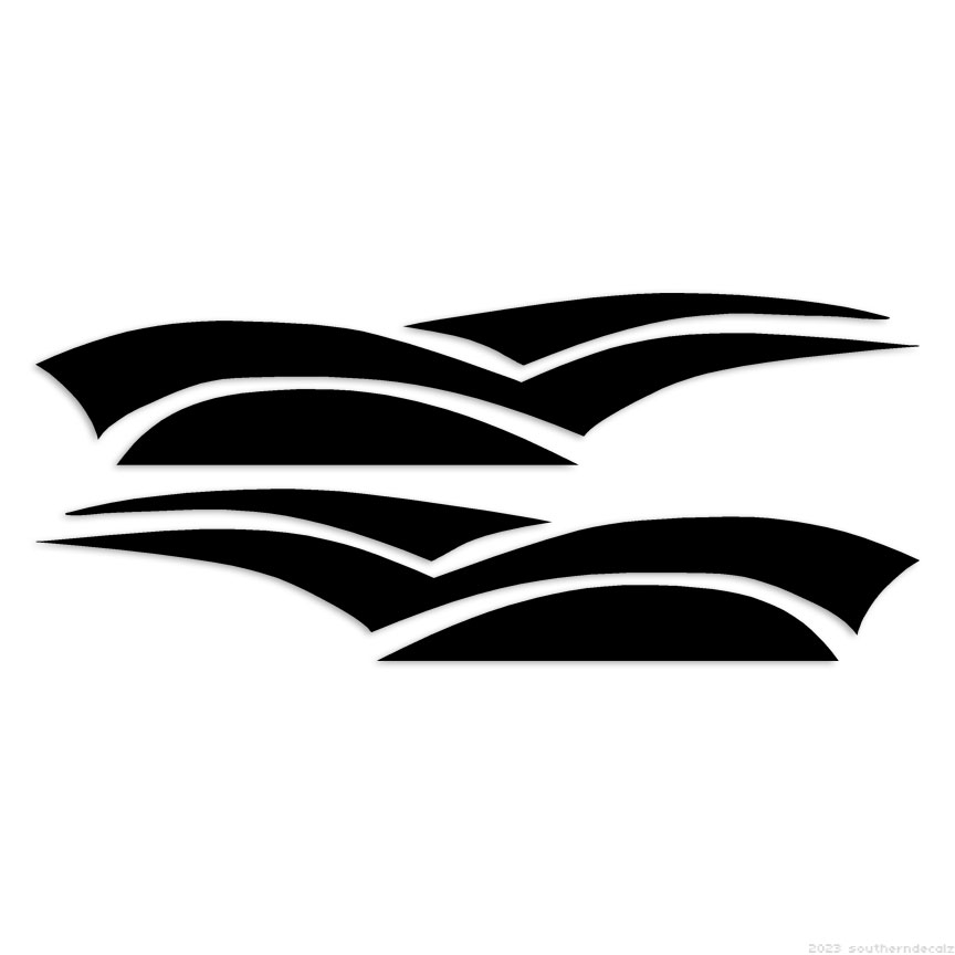 Pinstripe Set Pair – Decal Sticker – Multiple Colors & Sizes – ebn7448