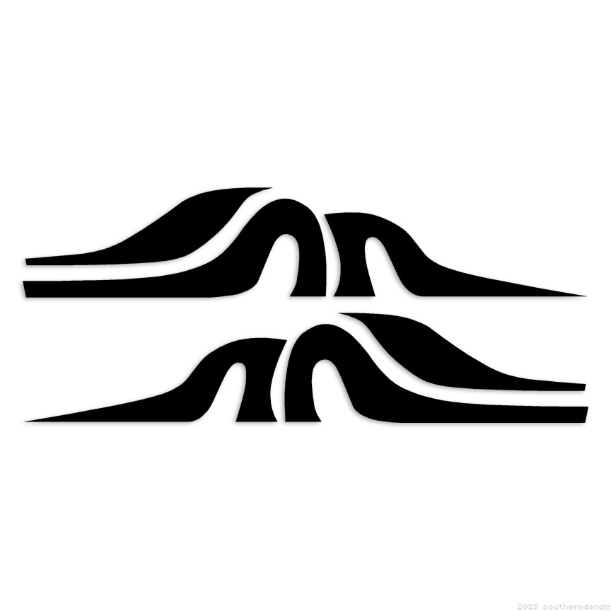 Pair Set Pinstripes – Decal Sticker – Multiple Colors & Sizes – ebn7451