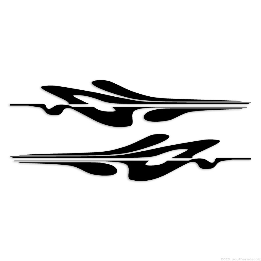 Pair Set Pinstripes – Decal Sticker – Multiple Colors & Sizes – ebn7452