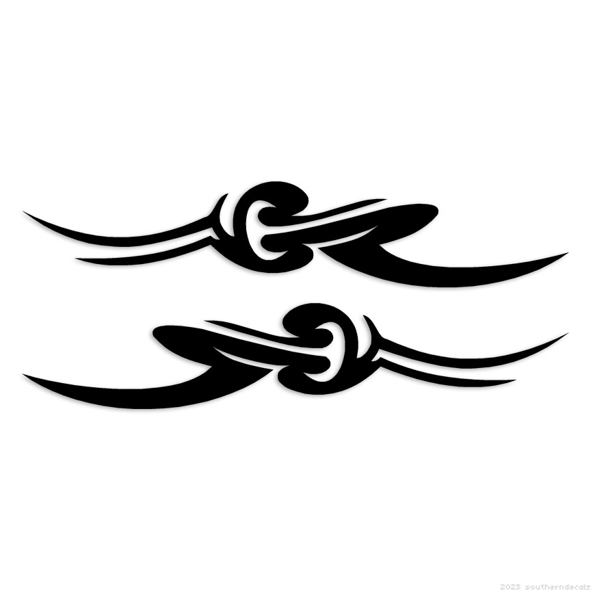 Pair Set Tribal Pinstripes – Decal Sticker – Multiple Colors & Sizes – ebn7487