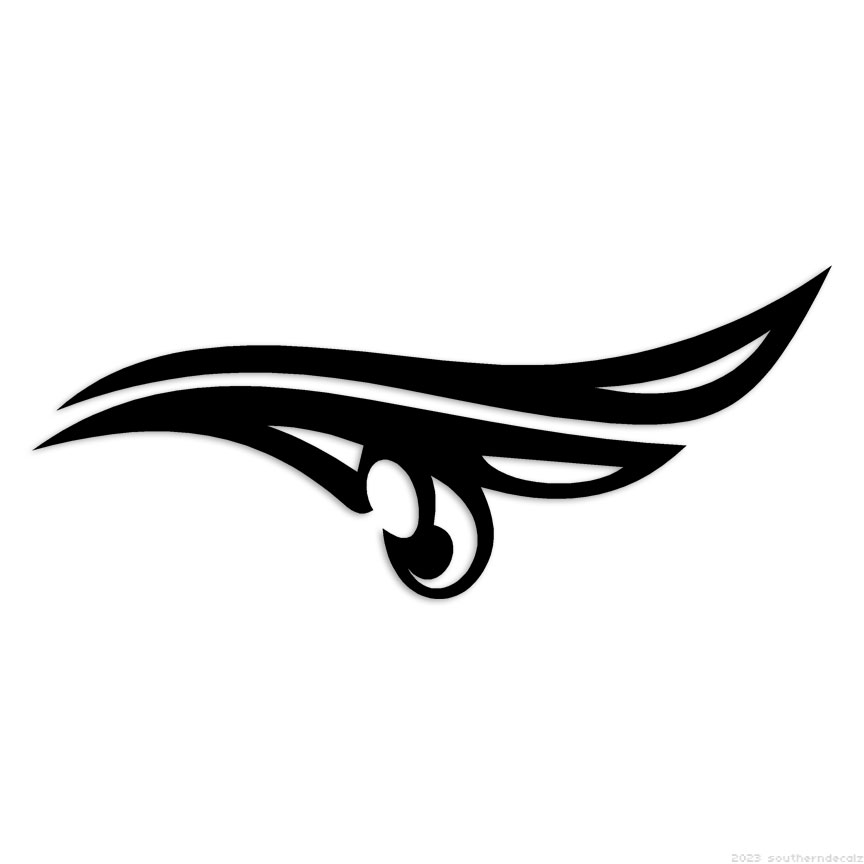 Pinstripe Design Flourish – Decal Sticker – Multiple Colors & Sizes – ebn7492