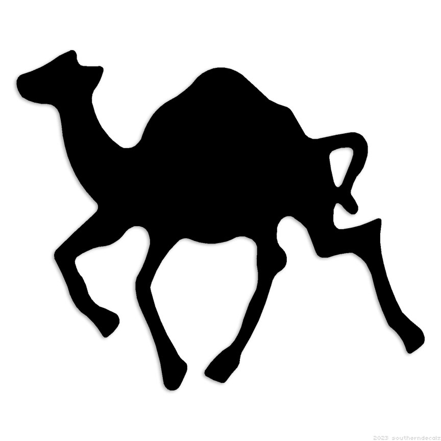 Camel – Decal Sticker – Multiple Colors & Sizes – ebn7554