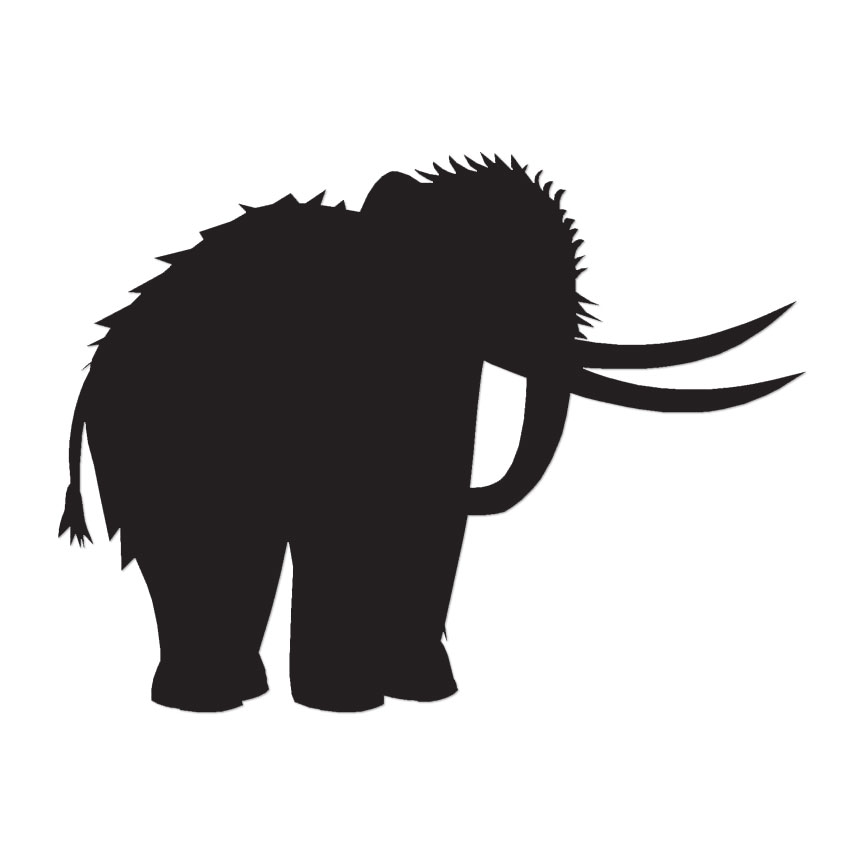 Woolly Mammoth Mastodon – Decal Sticker – Multiple Color & Sizes – ebn756