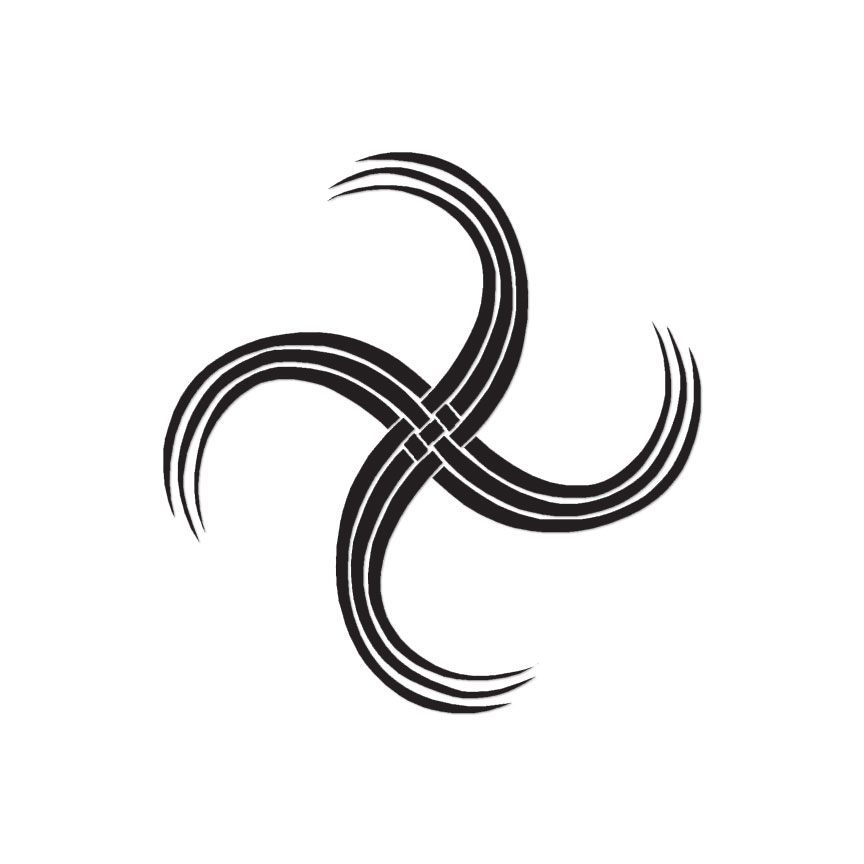 Woven Cross Swash Art – Vinyl Decal Sticker – Multiple Color & Sizes – ebn758
