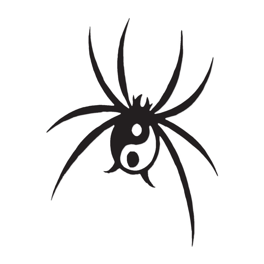 Yin Yang Spider – Vinyl Decal Sticker – Multiple Color & Sizes – ebn762
