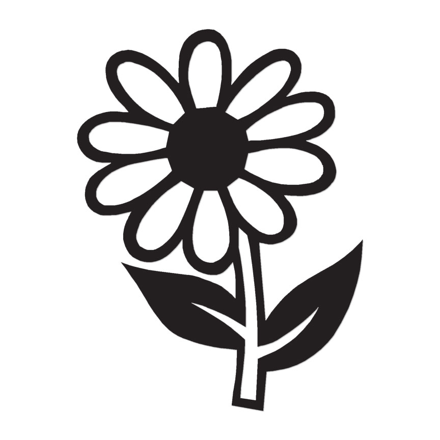 Daisy Dandelion Flower – Decal Sticker – Multiple Color & Sizes – ebn840