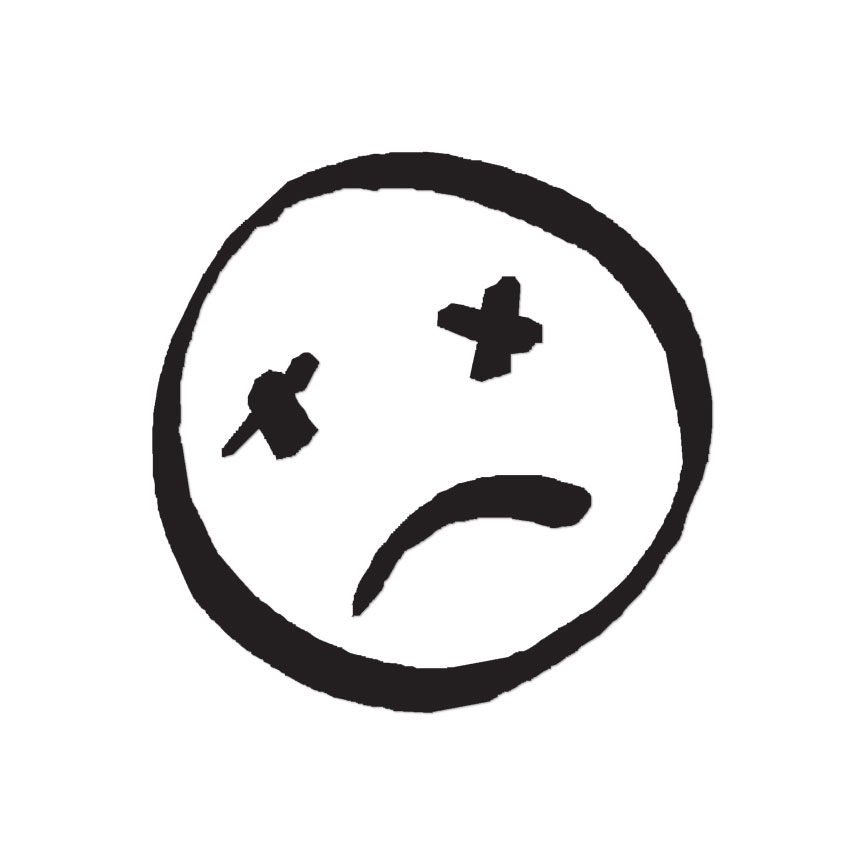 Dead Face Stick Figure – Decal Sticker – Multiple Color & Sizes – ebn843