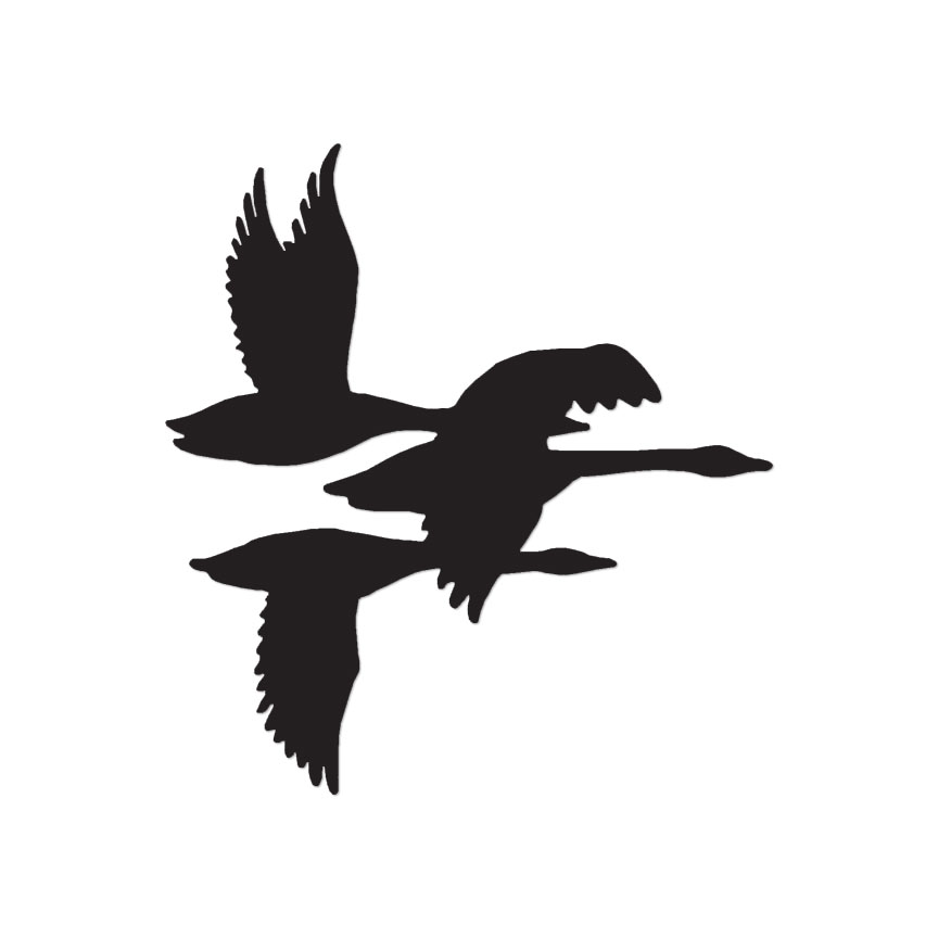 Duck Geese Flock – Vinyl Decal Sticker – Multiple Color & Sizes – ebn853