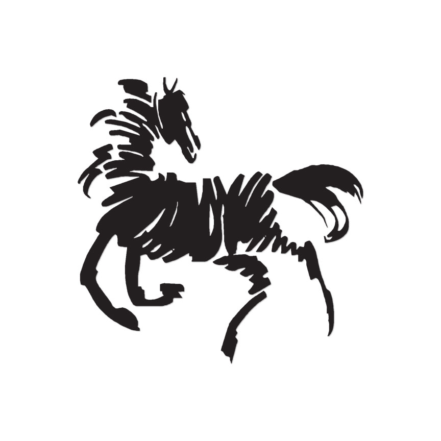 Horse Art Drawn – Vinyl Decal Sticker – Multiple Color & Sizes – ebn890