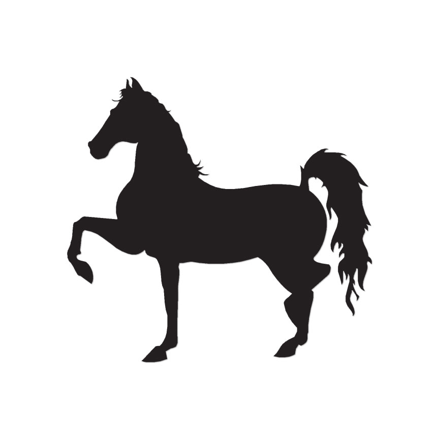 Horse Trotting – Vinyl Decal Sticker – Multiple Color & Sizes – ebn898