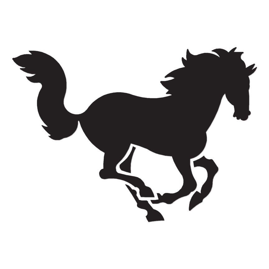 Running Horse Gallop – Vinyl Decal Sticker – Multiple Color & Sizes – ebn901