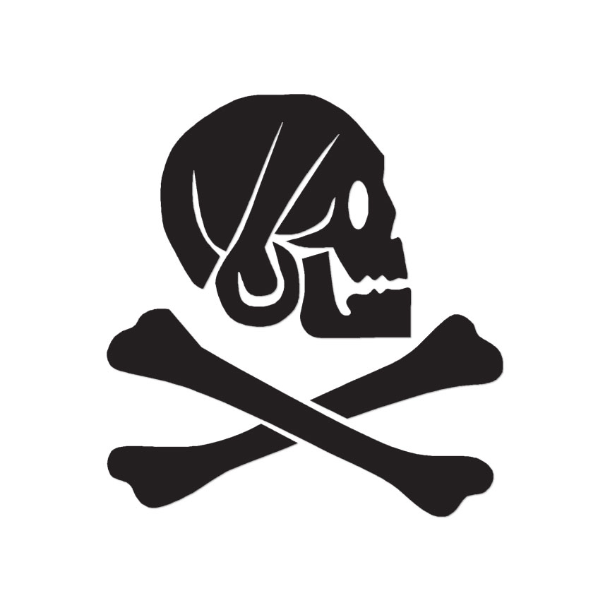 Pirate Skull Crossbones – Decal Sticker – Multiple Color & Sizes – ebn994