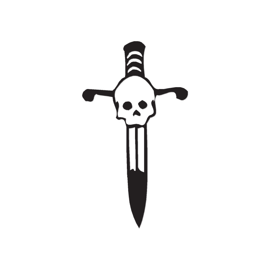 Skull Dagger – Vinyl Decal Sticker – Multiple Color & Sizes – ebn999