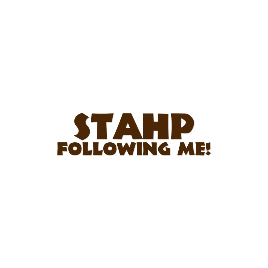 Stahp Following Me Stop - Calcomanía - Múltiples colores y tamaños - ebn3913 - Imagen 4 de 20
